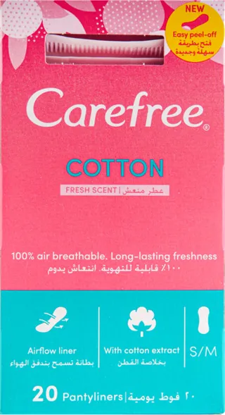 Carefree Breathable Fresh Pantyliners 20's