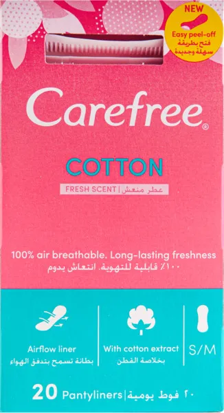 Carefree Breathable Fresh Pantyliners 20's