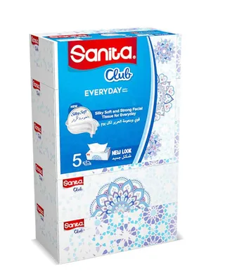 Sanita Club Facial Tissue 5X130's