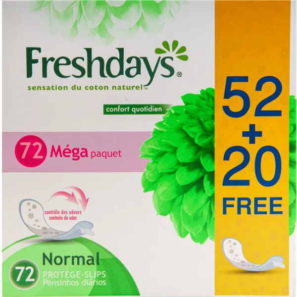 Freshdays Mega Scented Pantyliners 52pcs + 20pcs