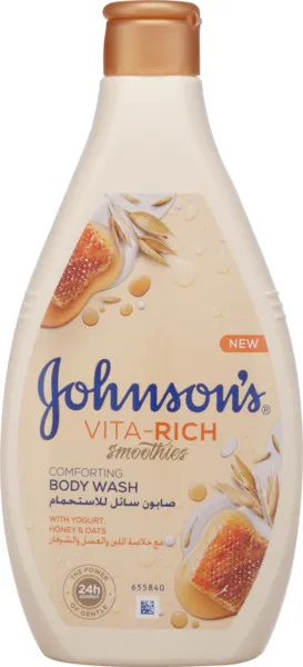 Johnson's Vita-Rich Smoothies Comforting Body Wash with Yogurt, Honey & Oats, 400ml