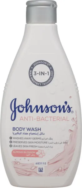 Johnson's 3in1 Antibacterial Body Wash with Almond Blossom 250ml
