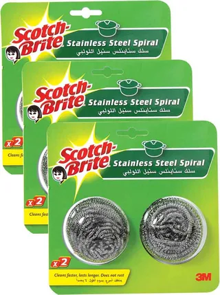 Scotch Brite Metallic Spiral Ball 3's