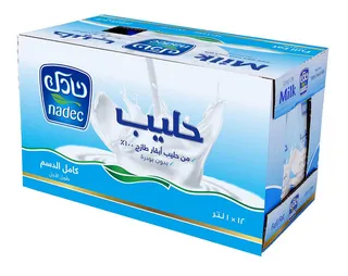 Nadec Long Life Full Fat Milk 12X1L