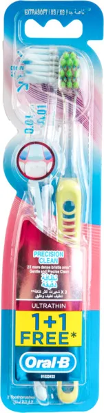 Oral-B Ultrathin Precision Clean Extra Soft Manual Toothbrush 2 Pieces