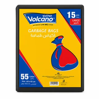 Volcano Trash Bags 15X55 Gallon