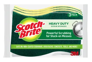 Scotch Brite Heavy Duty Scrub Sponge 3's