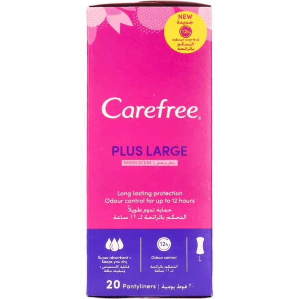 Carefree Plus Large Fresh Scent Pantyliners 20's