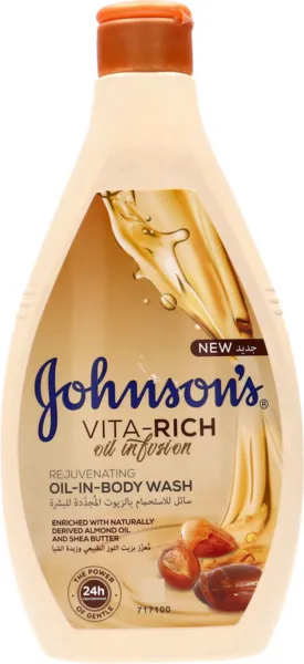 Johnson's Vita Rich Rejuvenating Oil Infusion Body Wash with Almond Oil & Shea Butter 400ml