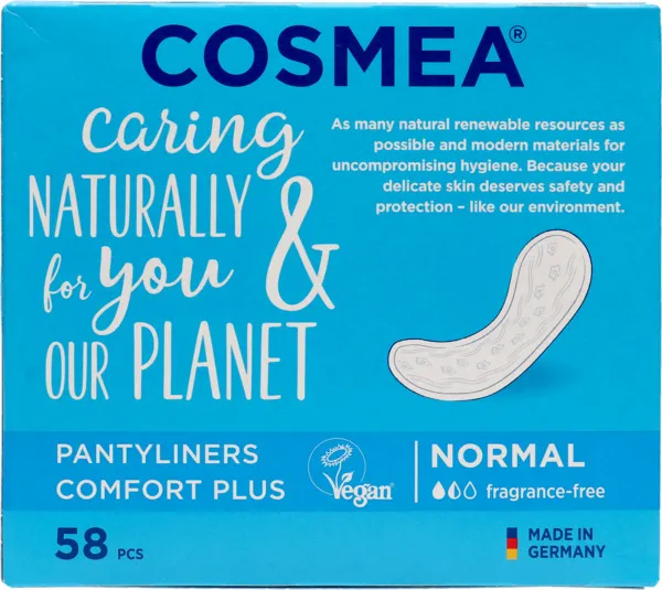 Cosmea Comfort Plus Fragrance Pantyliners 58pcs
