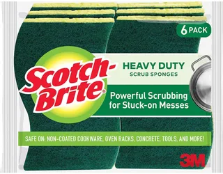 Scotch Brite Heavy Duty 3M Scrub Sponge 6's