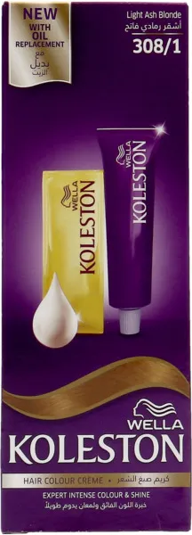 Wella Koleston Hair Color Crème Light Ash Blonde 308/1 60Ml