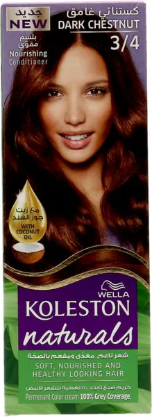 Koleston Natural Hair Color Dark Chestnut 3/4