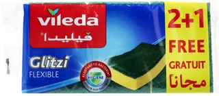فيليدا جليتزي فليكسبل اسفنجة غسيل مواعين 2 حبه + 1 حبه مجانا