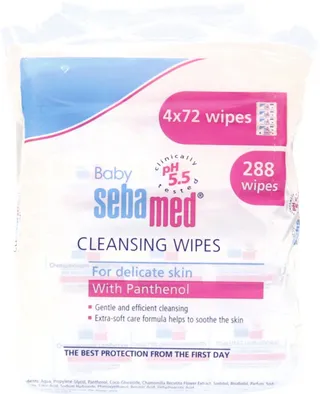 Sebamed Baby Cleansing Wipes With Panthenol 288Pcs