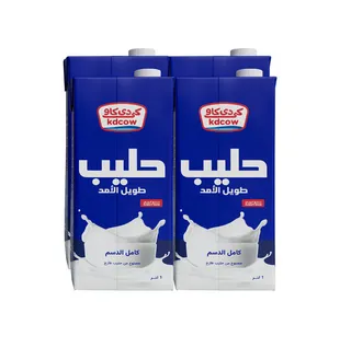 KD Cow Long Life UHT Milk Full Cream 4X1L