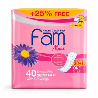 Fam Maxi One Step Sanitary Pads 40pcs