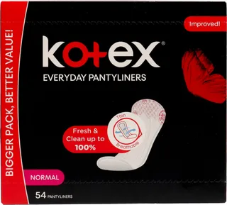 Kotex Liners Normal Flat Unscented 54's