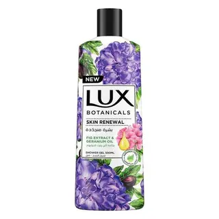 Lux Botanicals Shower Gel with Fig Extract & Geranium Oil for Skin Renewal 500ml