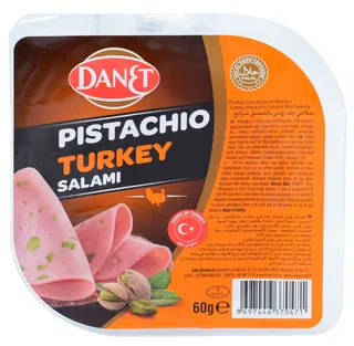 Danet Turkey Salami With Pistachio Sliced 60G