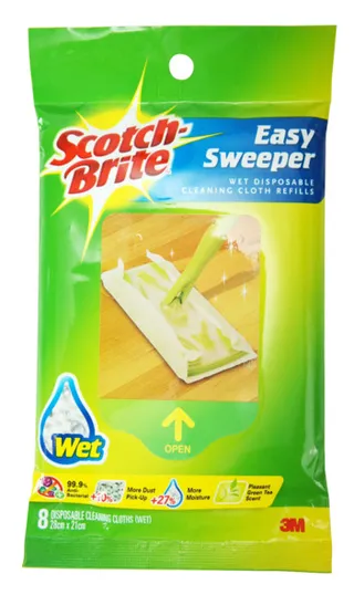 Scotch Brite Easy Sweeper Wet Disposable 8's
