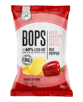 Organique Bops Red Pepper Baked Potato Chips 85G