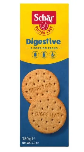 Schar Gluten Free Digestive 3 Portion Pack Biscuit 150G