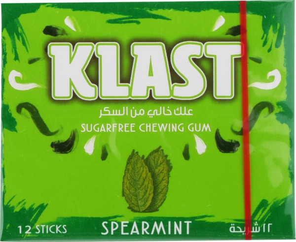 Klast Spearmint Sugar Free Gum 12's