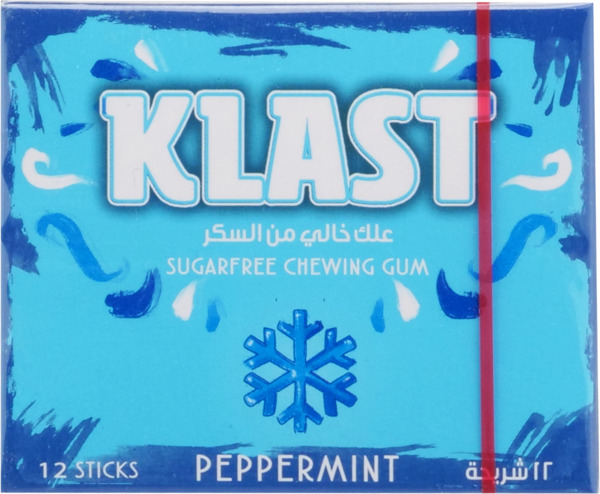 Klast Peppermint Sugar Free Gum 12's