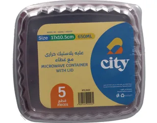 City Microwaveable Container With Lid 650Ml