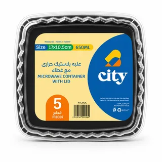 City Microwaveable Container With Lid 650Ml