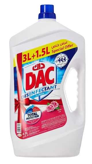 داك مطهر برائحة الورد 3 لتر + 1.5 لتر