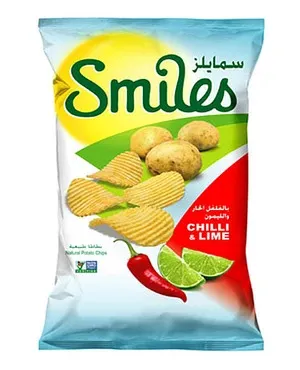 Smiles Chili & Lime Flavored Potato Chips 27G