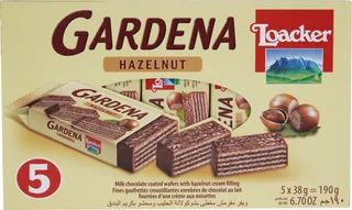 Loacker Gardena Hazelnut Wafer 5X38G