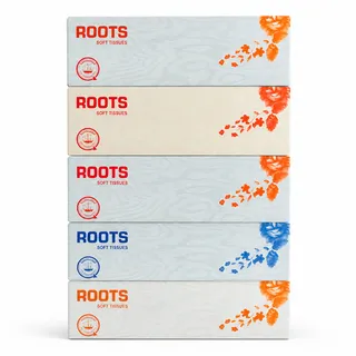 Roots Facial Tissue 5X200Pcs