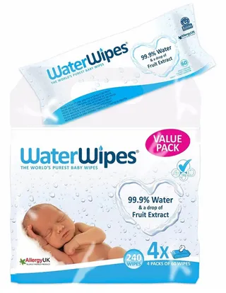 WaterWipes Baby Wipes 4X60Pcs