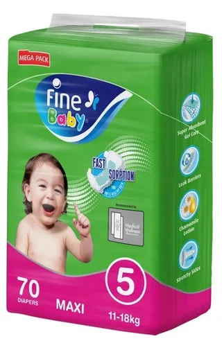 Fine Baby Stage 5 (11-18Kg) Diapers 70's