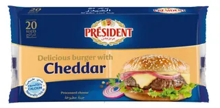 President Burger Cheddar Cheese Slice 400G