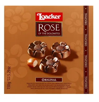 Loacker Rose Of The Dolomites Original Milk Chocolate With Hazelnut Cream 150G
