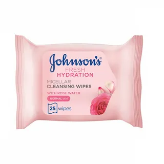 Johnson's Fresh Hydration Micellar Cleansing Wipes With Rose Water 25's