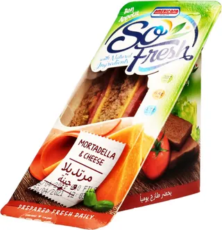 Americana So Fresh Brown Bread Mortadella & Cheese Sandwich 153G