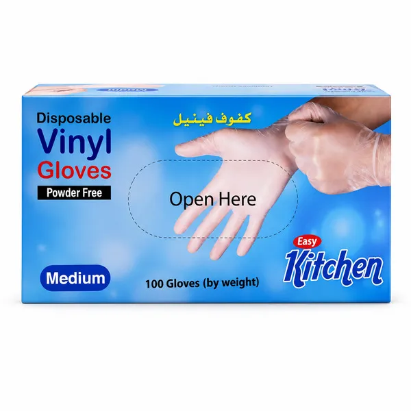 Easy Kitchen Assorted Medium/Large Powder-Free Vinyl Gloves