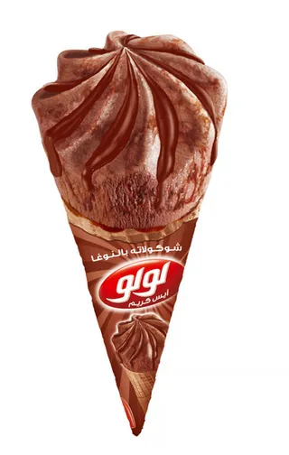 Kdd Cone Ice Cream Lulu Vanilla/Nughat 100 ml
