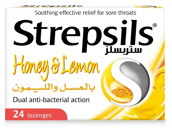 ستربسيلز أقراص ليمون و عسل للكحة 24 حبة