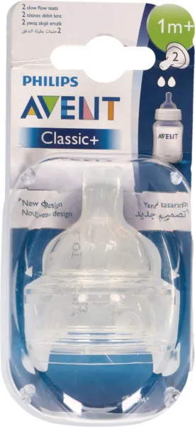 Philips Avent Set Of 2 Classic Plus Teats 1 Month