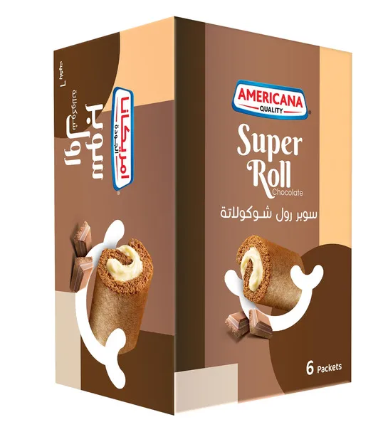 امريكانا كيك سوبر رول فراولة 85 جم× 6