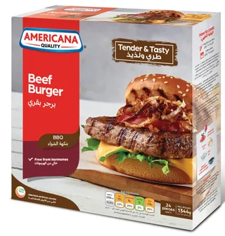 Americana Square Beef Burger 24pcs 1344g