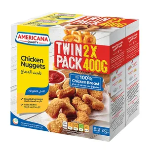 أمريكانا ناجت الدجاج عبوه مزدوجه مجمدة 2X400 جم
