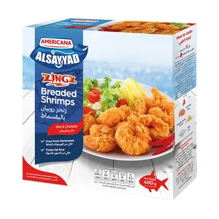 Americana Al Sayyad Zings Breaded Shrimps, 400g