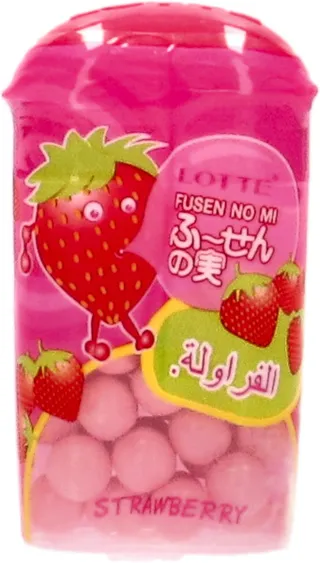 Lotte Fusen No Mi Bubble Gum Strawberry 15G